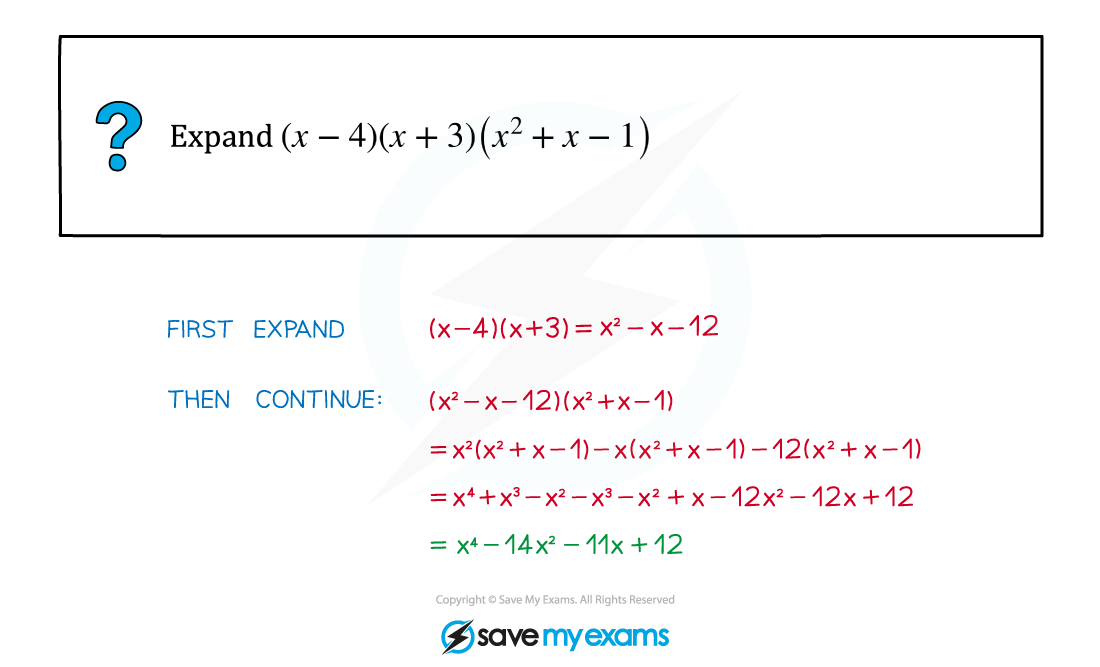 Expanding brackets worked example 1